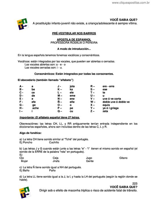 Apostila Pdf Espanhol