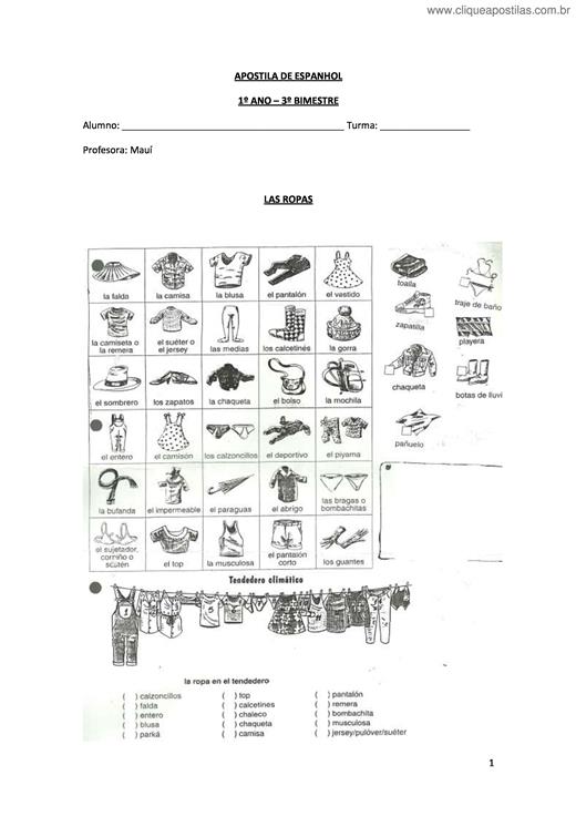 Ficha 1 - Espanhol, PDF, Comunicação