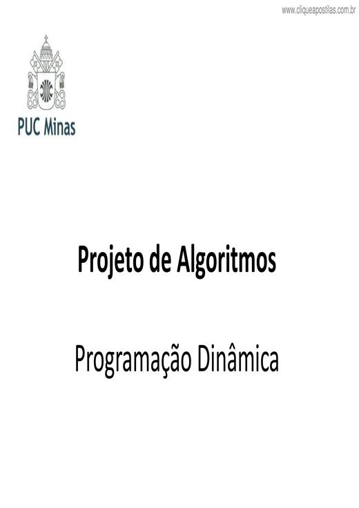 Clique Apostilas - Projeto De Algoritmos