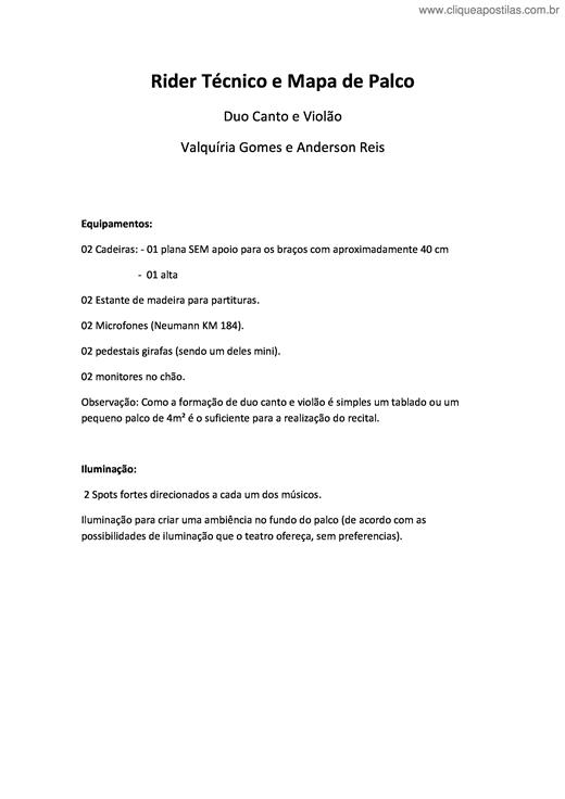 Rider Técnico, PDF, Canto